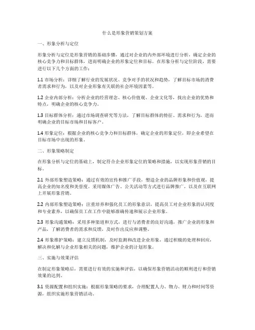 什么是形象营销策划方案