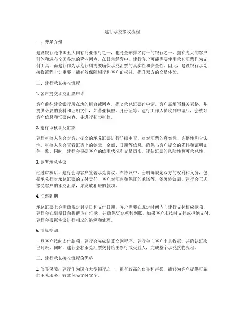 建行承兑接收流程