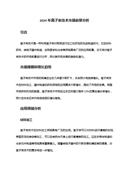 2024年离子束技术市场前景分析