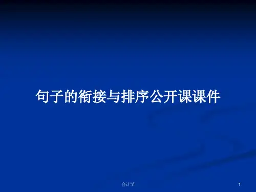 句子的衔接与排序公开课课件PPT学习教案