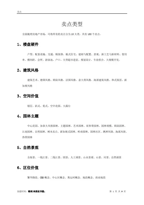 房地产卖点大全