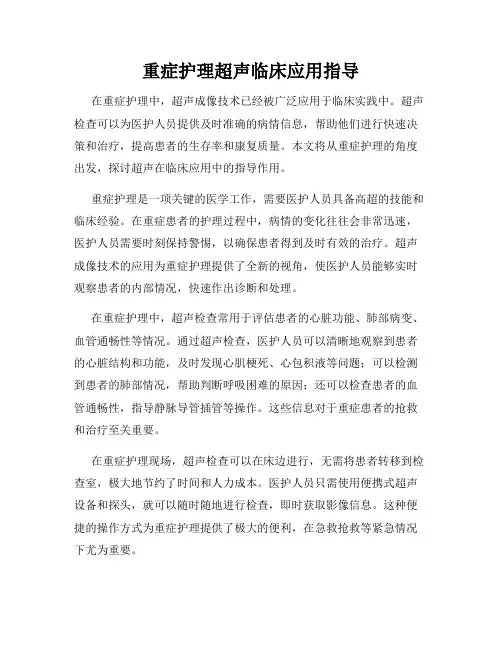 重症护理超声临床应用指导