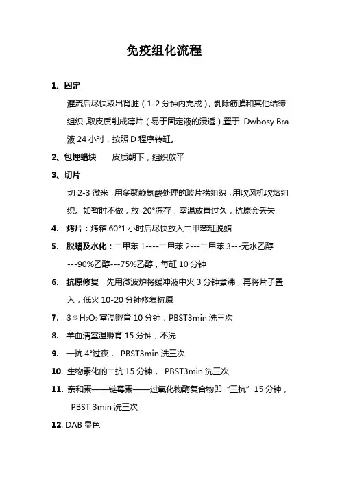 免疫组化步骤