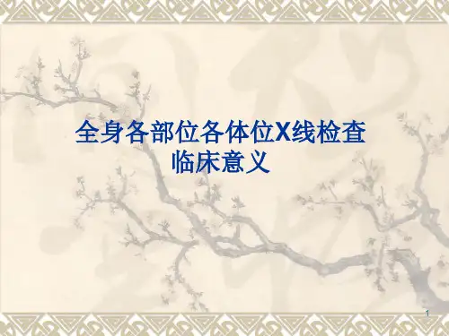 医学X线检查部位及目的临床意义ppt课件