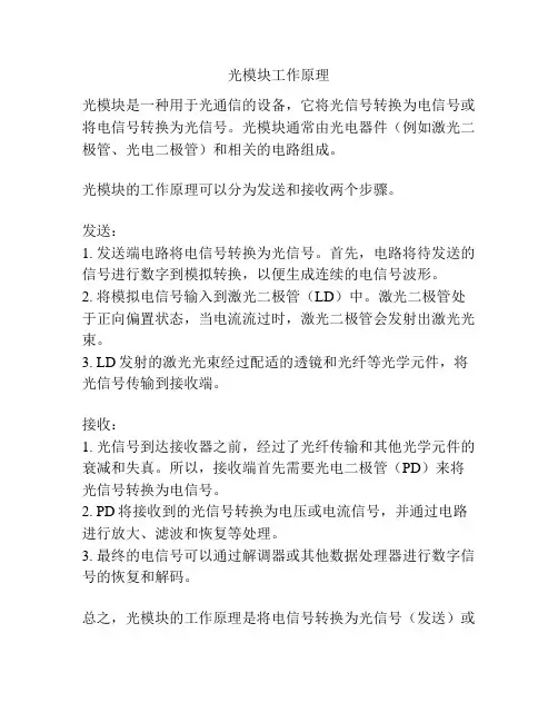 光模块工作原理