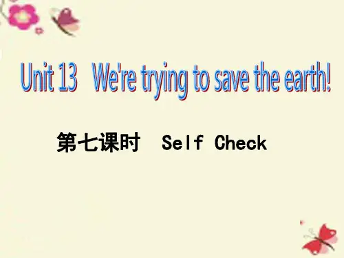 【课时夺冠】2016春九年级英语全册 Unit 13 We’re trying to save the earth(第7课时)习题课件