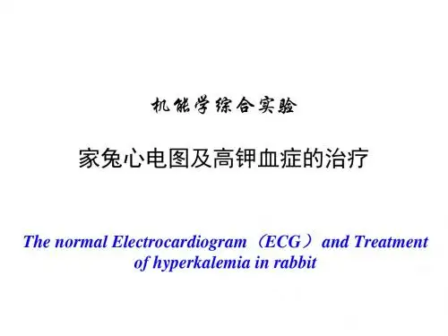 实验家兔心电图及高钾血症的治疗