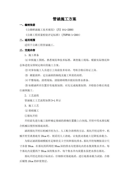 管涵施工方案
