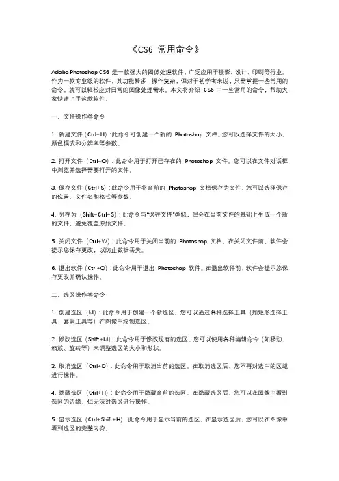 CS6 常用命令
