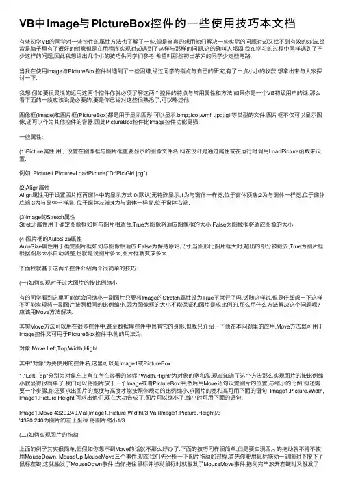 VB中Image与PictureBox控件的一些使用技巧本文档