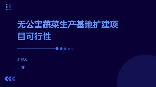 无公害蔬菜生产基地扩建项目可行性