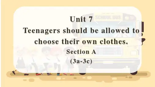 Unit 7(Section A 3a-3c)九年级英语全一册(人教新目标Go For It!)