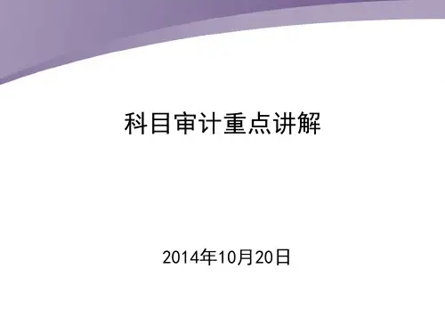 营业外收入-审计讲解