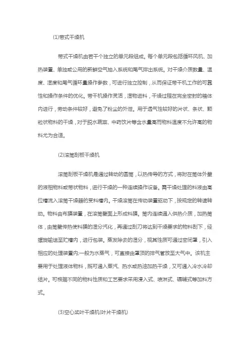化工制药行业中的应用常见八种干燥设备