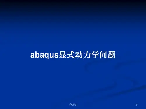 abaqus显式动力学问题PPT学习教案