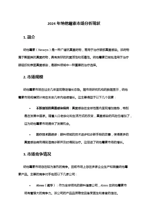 2024年纳他霉素市场分析现状