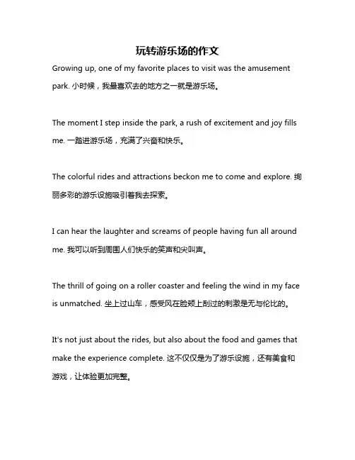 玩转游乐场的作文