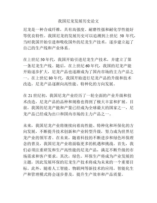 我国尼龙发展历史论文