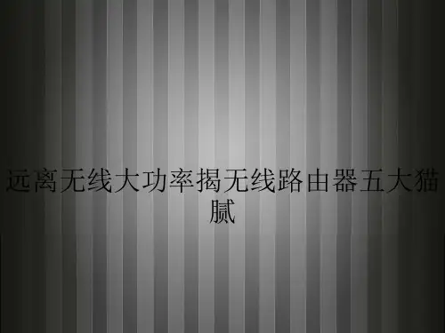 远离无线大功率揭无线路由器五大猫腻