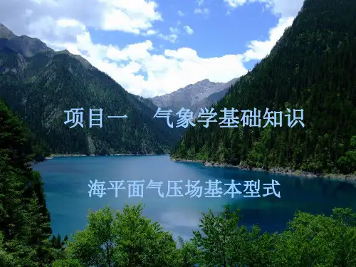 海平面气压场基本型式(精)