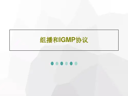 组播和IGMP协议PPT文档共30页