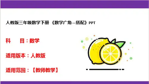人教版三年级数学下册 《数学广角—搭配》PPT 