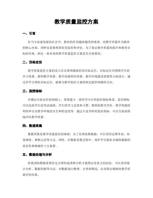 教学质量监控方案