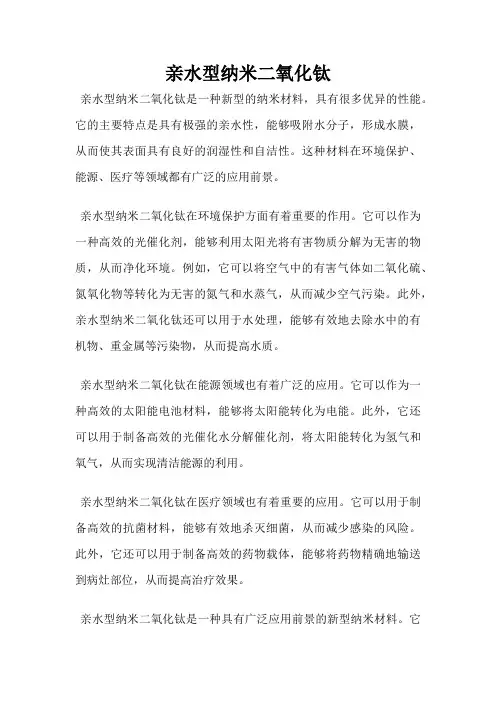 亲水型纳米二氧化钛