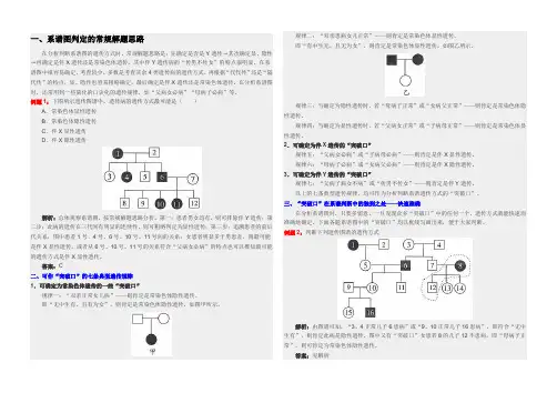 遗传系谱图