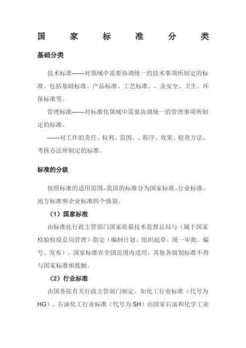 国家标准分类