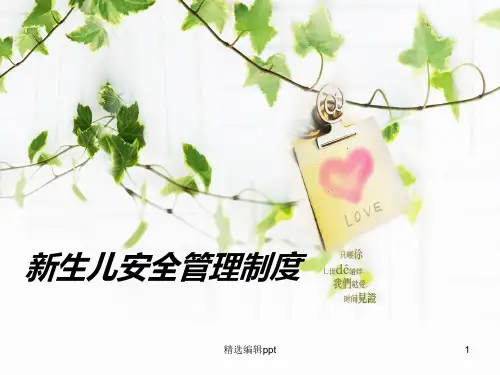 新生儿安全管理制度ppt课件
