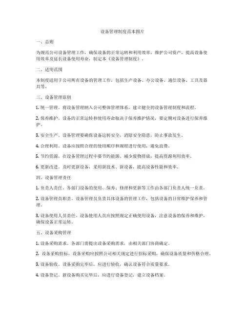 设备管理制度范本图片
