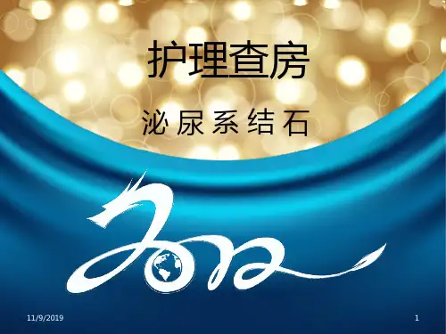 泌尿系结石病人护理最新PPT课件