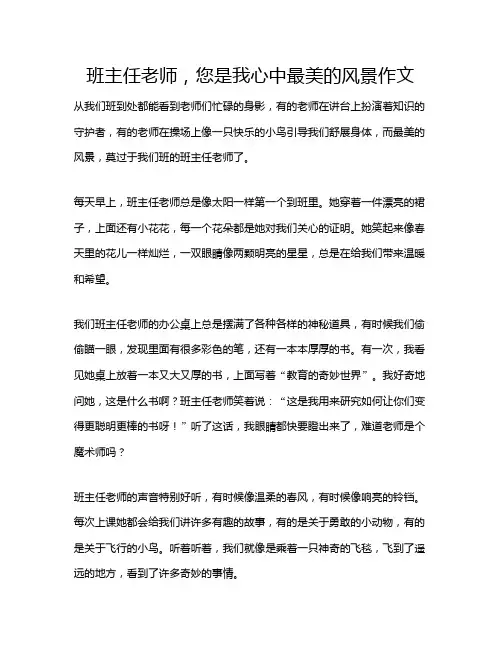 班主任老师,您是我心中最美的风景作文