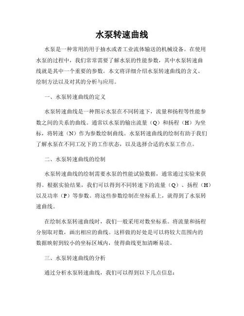 水泵转速曲线