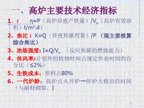 高炉炼铁基本原理及工艺(PPT36页)