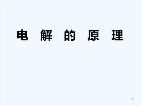 电解的原理-PPT课件