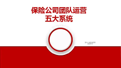 保险公司团队运营五大系统介绍
