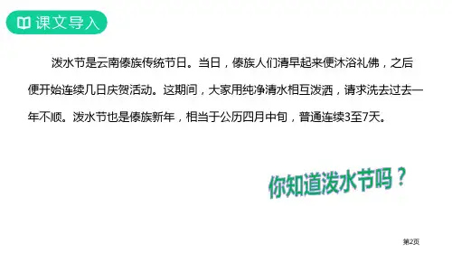 难忘的泼水节精品课件说课稿市公开课一等奖省优质课获奖课件.pptx