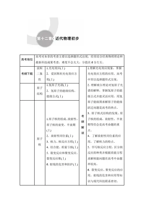 2021高考物理复习课件(经典版)Word文档第12章第1讲 光电效应 波粒二象性