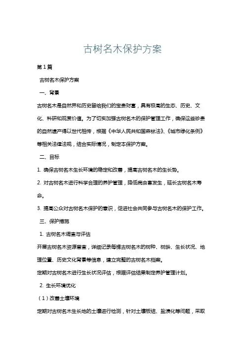 古树名木保护方案
