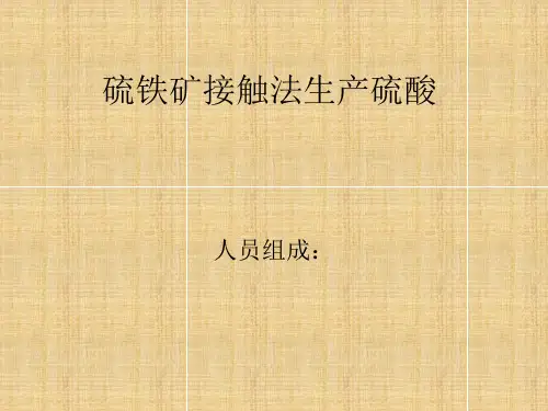 硫铁矿接触法生产硫酸