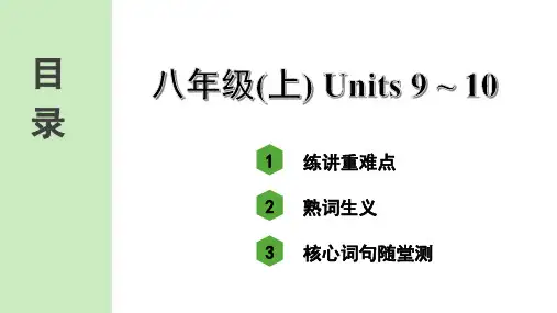 最新人教版中考英语知识点复习——八年级(上) Units 9~10