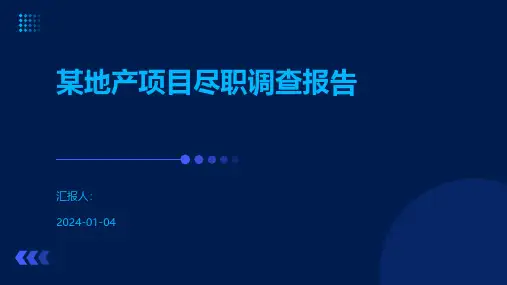 某地产项目尽职调查报告