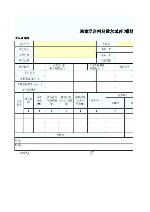 沥青混合料马歇尔试验(蜡封法)SZ051003