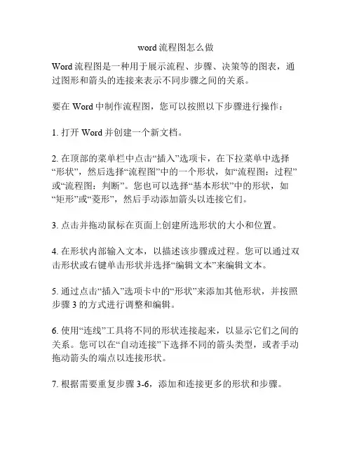 word流程图怎么做