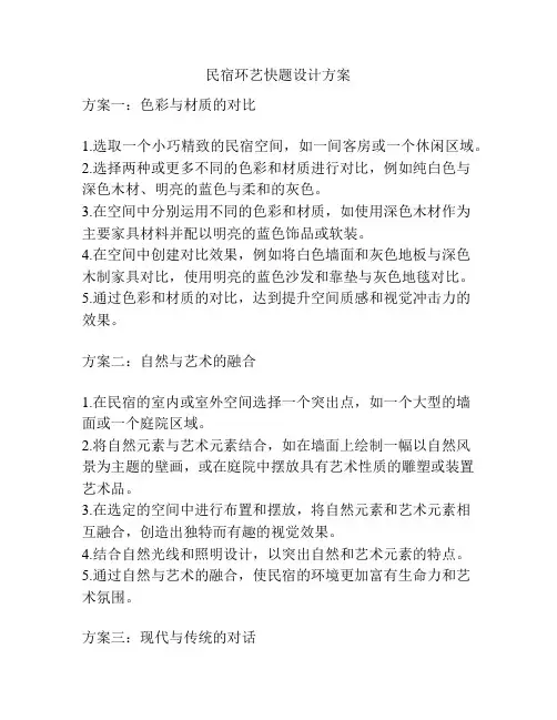 民宿环艺快题设计方案