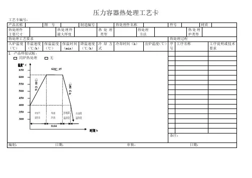 热处理工艺卡