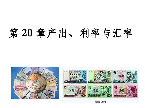 宏观经济学-布兰查德第六版-第20章-产出、利率与汇率ppt课件