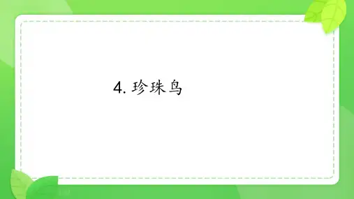4珍珠鸟课件(共18张PPT)